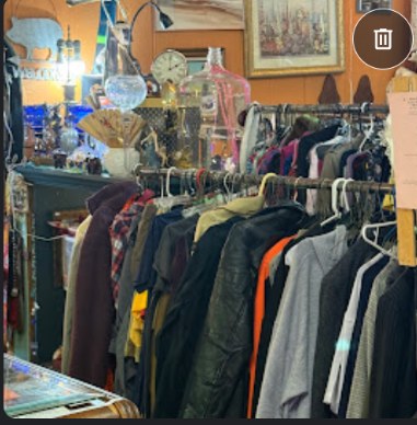 Clothing and vintage interior display